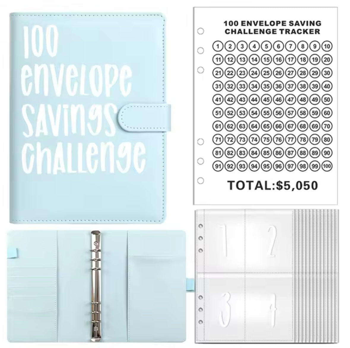 100 Umschläge Spar Binder